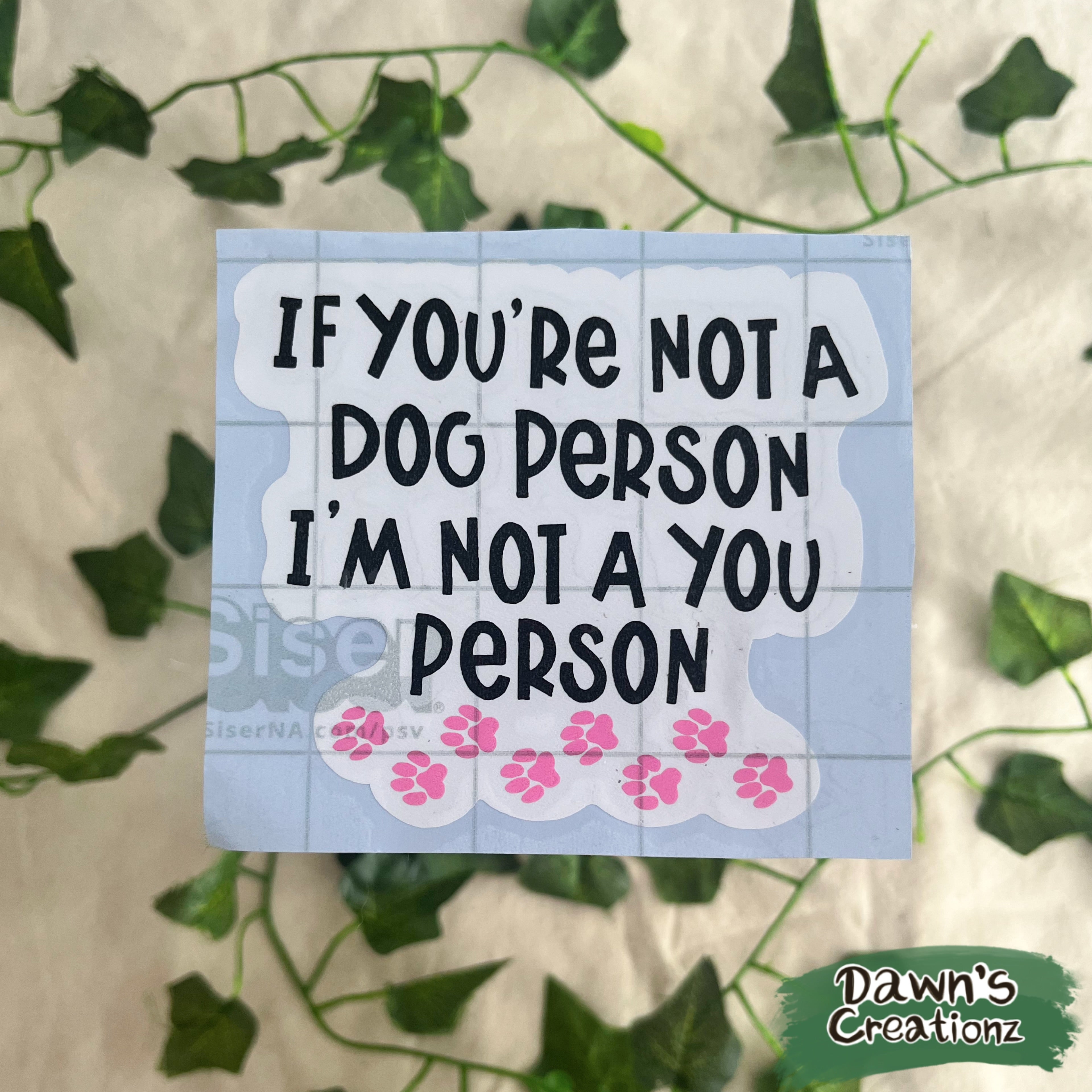 Dog Person Vinyl Car Stickers (Background)
