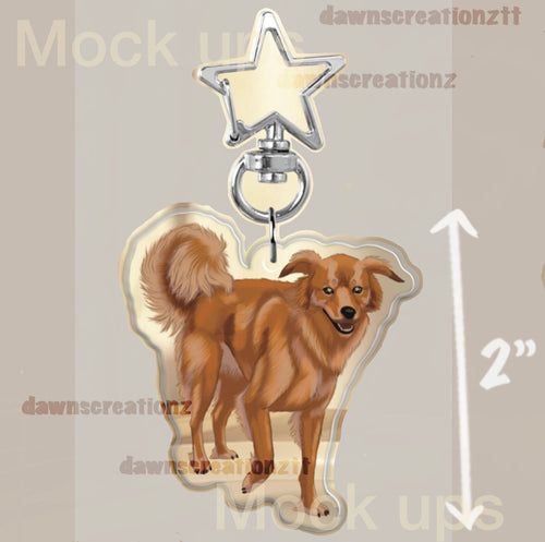 "Pompek" Mix Breed Acrylic Keychain