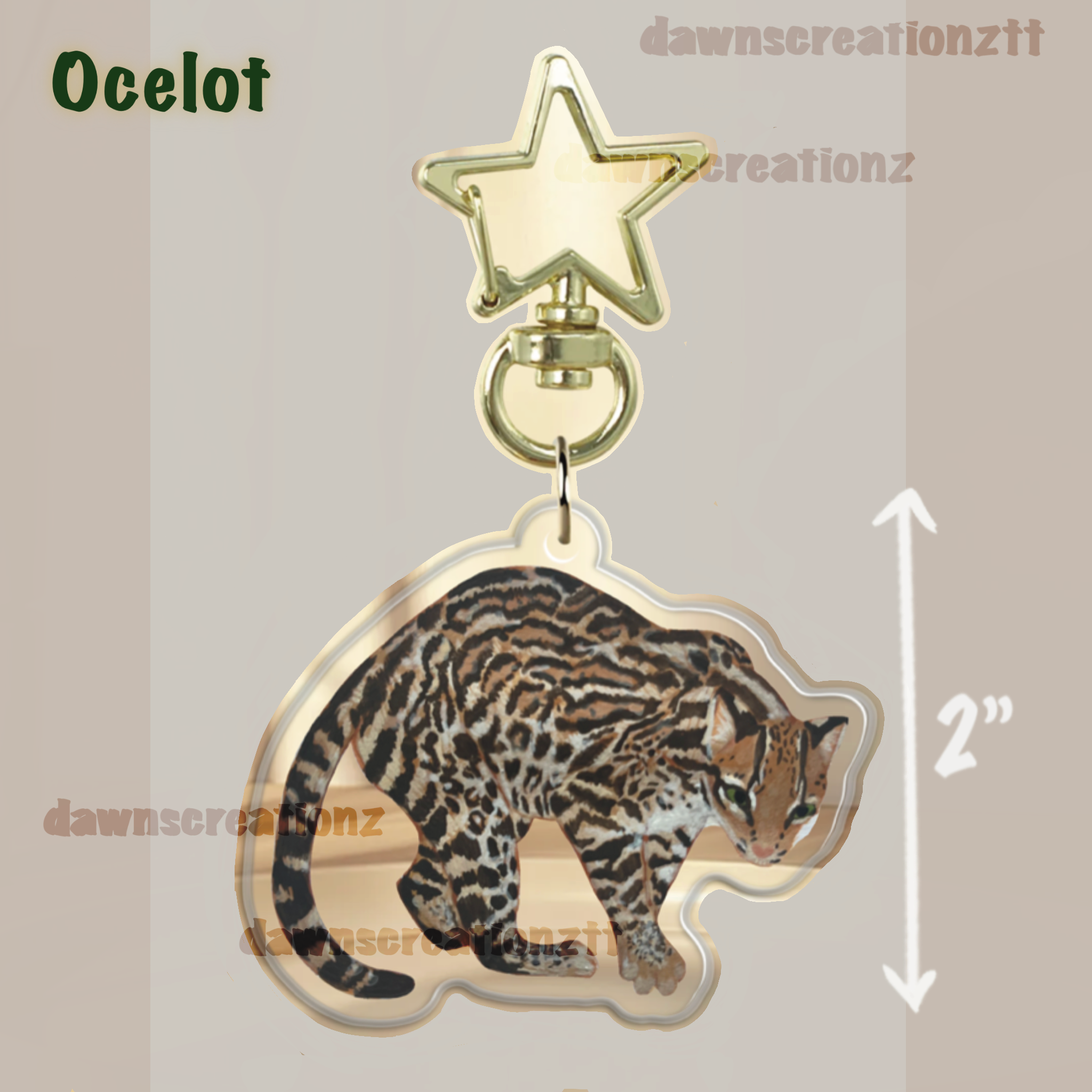 PREORDER Trini Furry Wildlife Acrylic Keychain