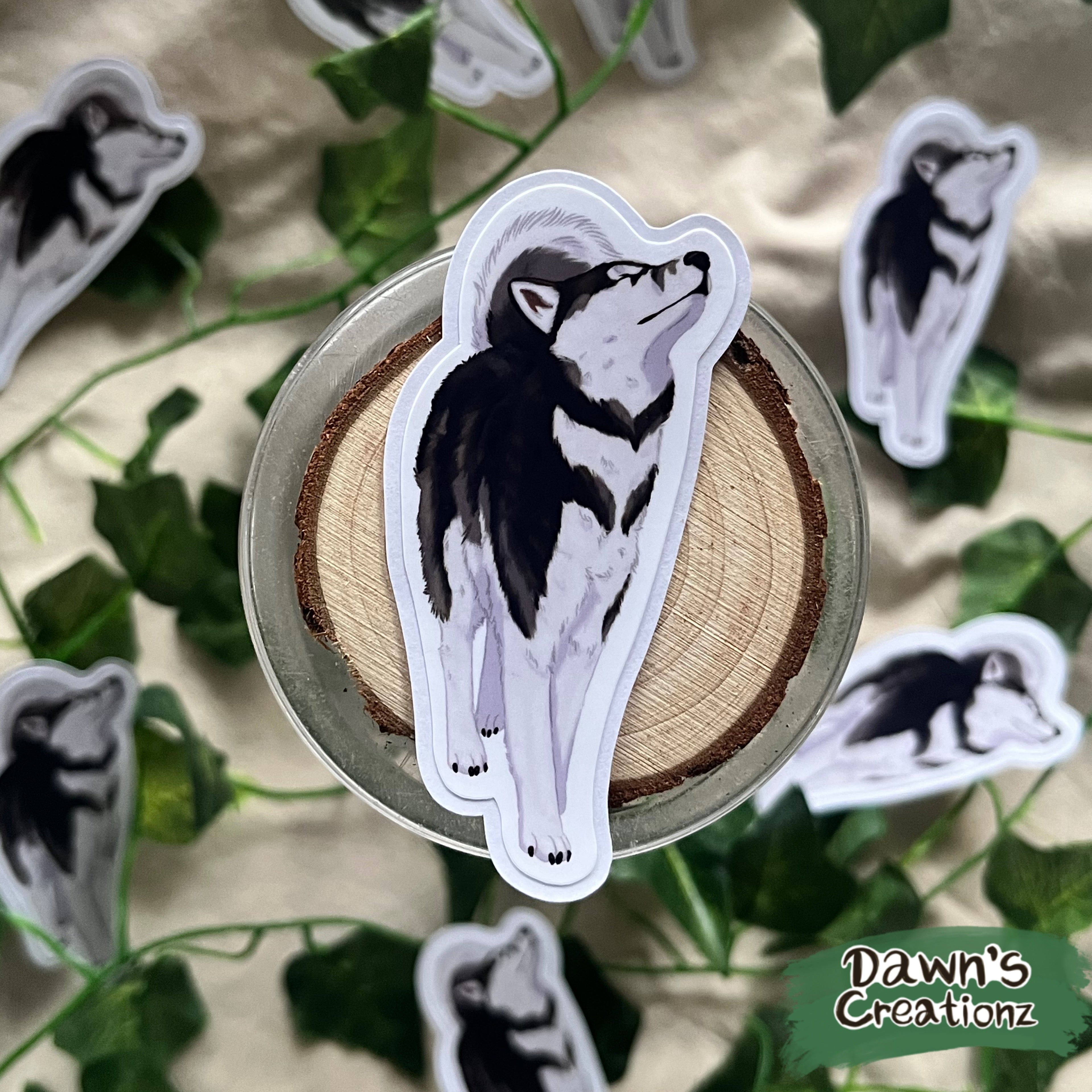 Husky Diecut Sticker