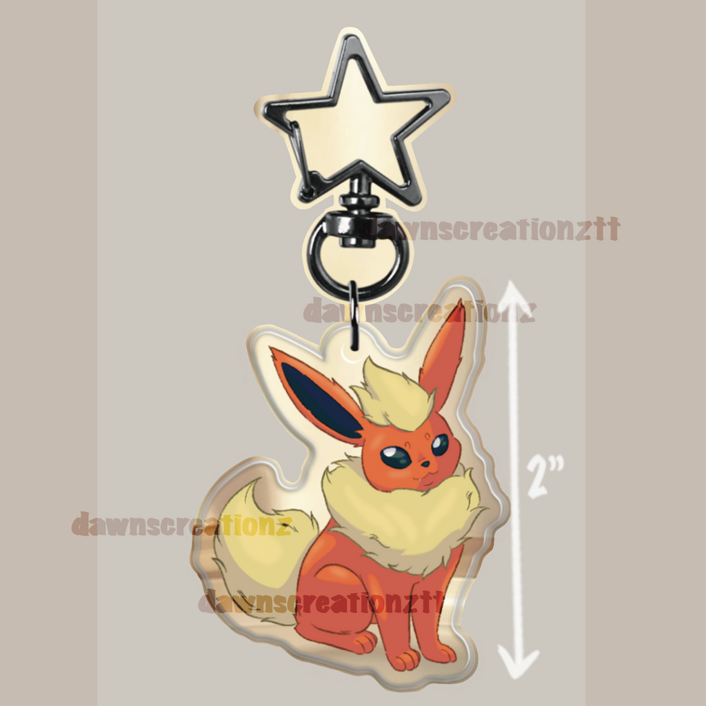 PREORDER Flareon Acrylic Keychain