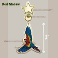 Red Macaw Wildlife Acrylic Keychain