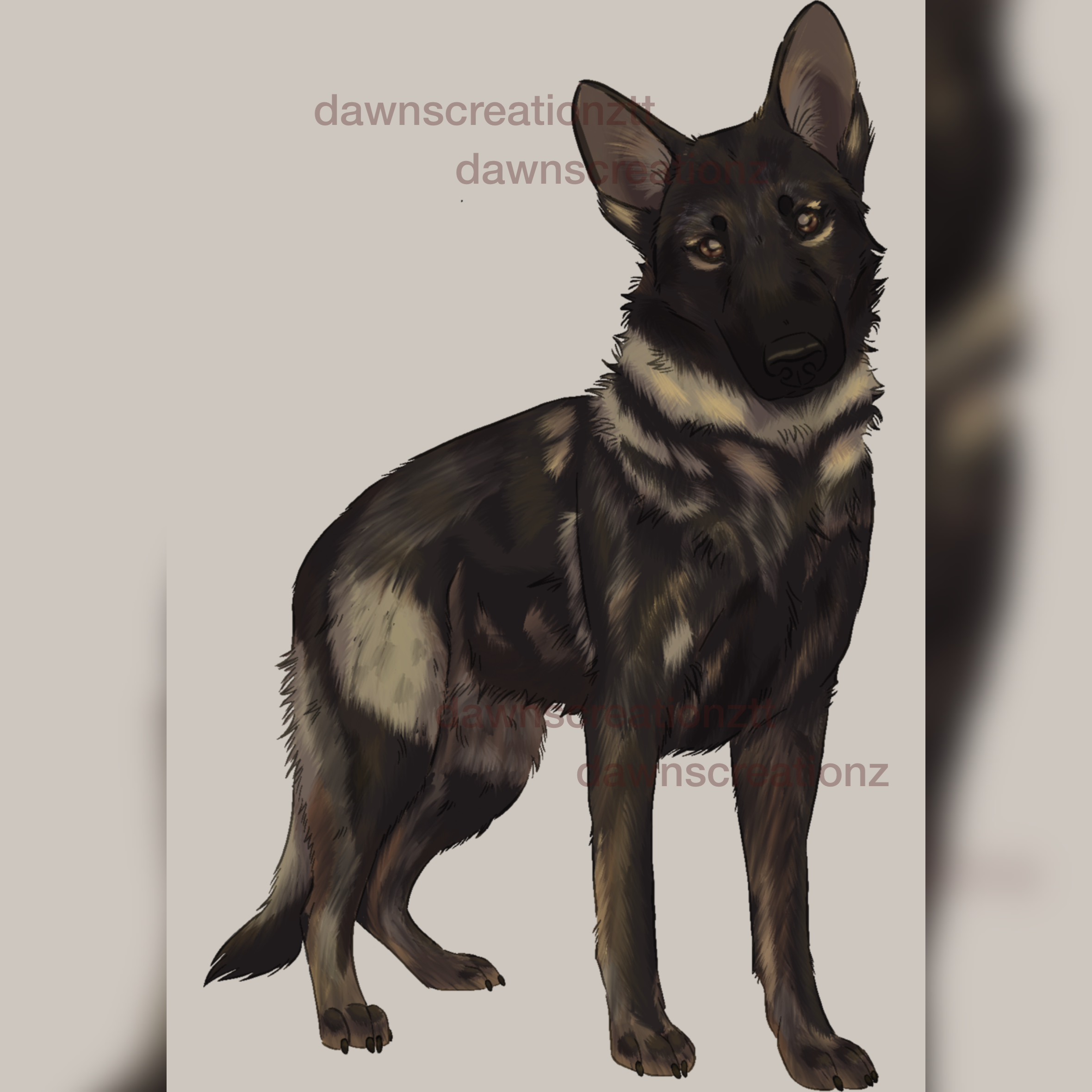 PREORDER German Shepherd Acrylic Keychain