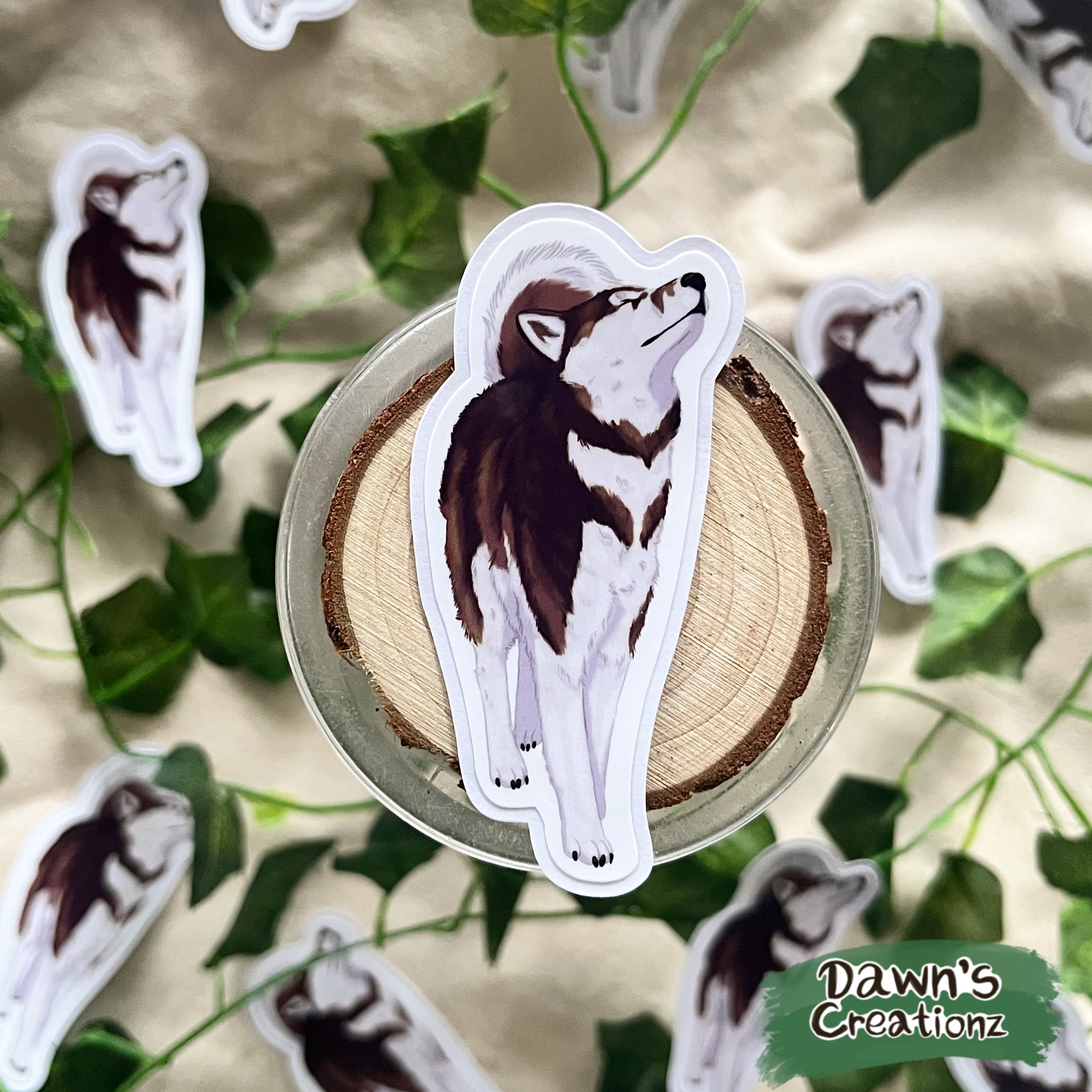 Husky Diecut Sticker