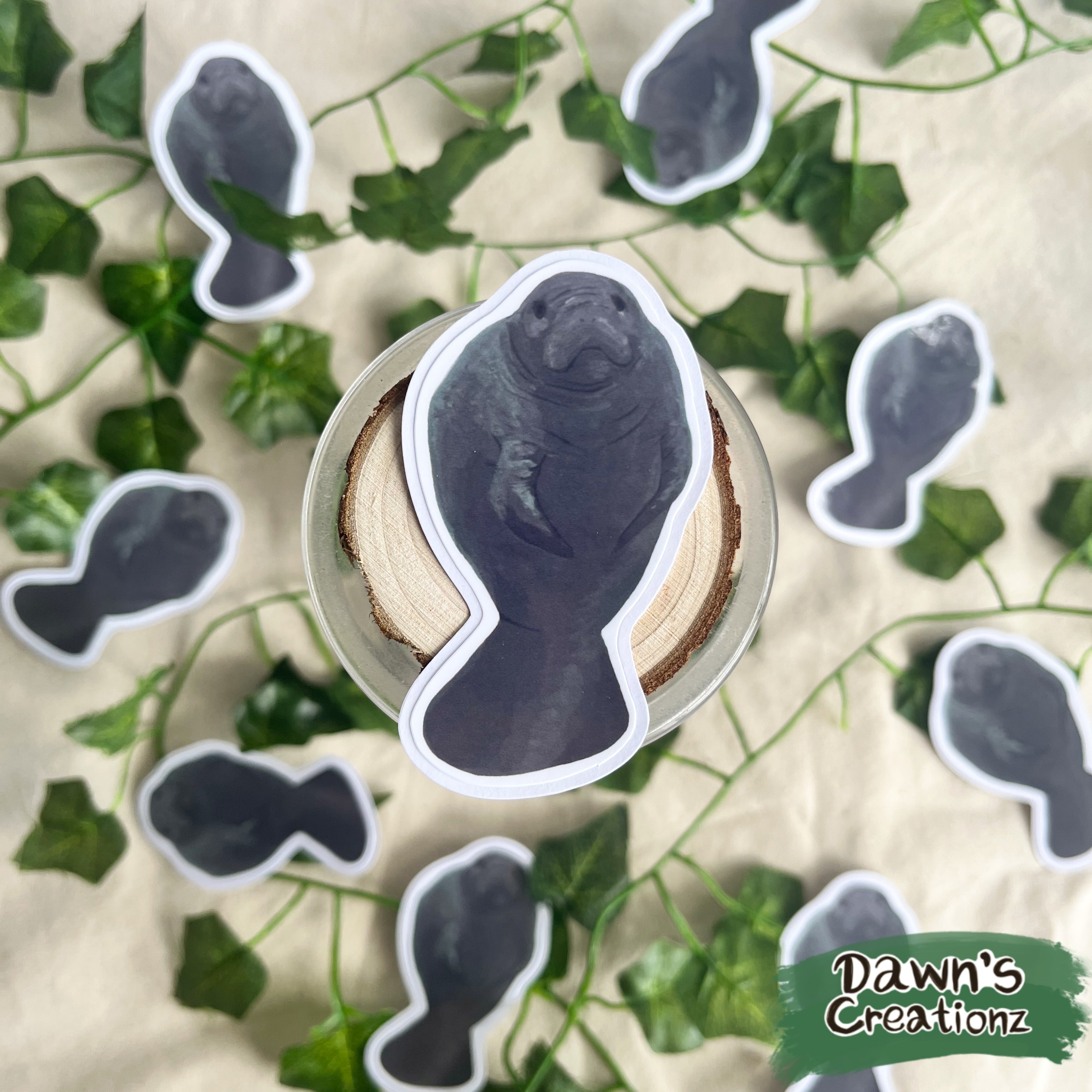 Manatee Die-cut Sticker