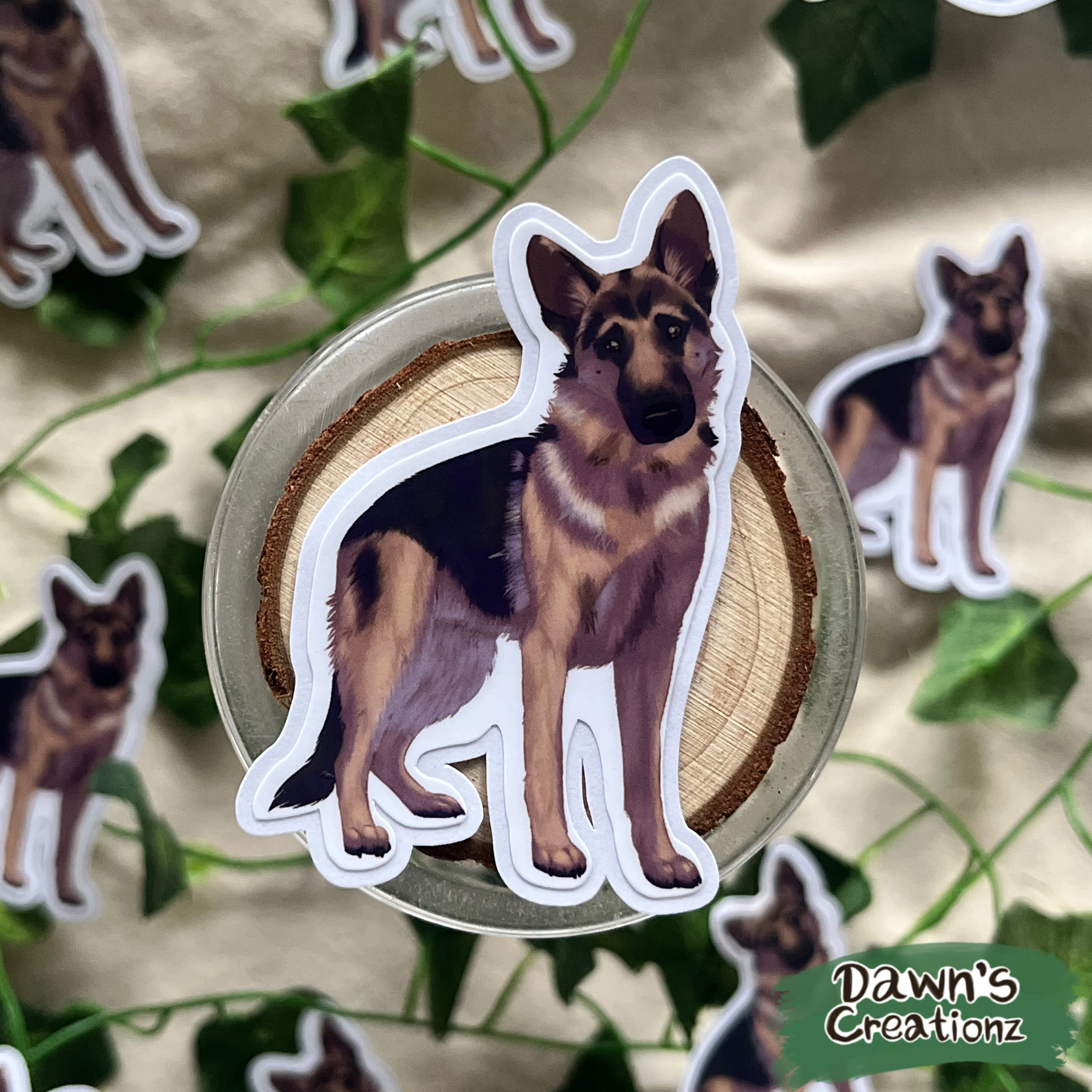 German Shepherd Diecut Sticker