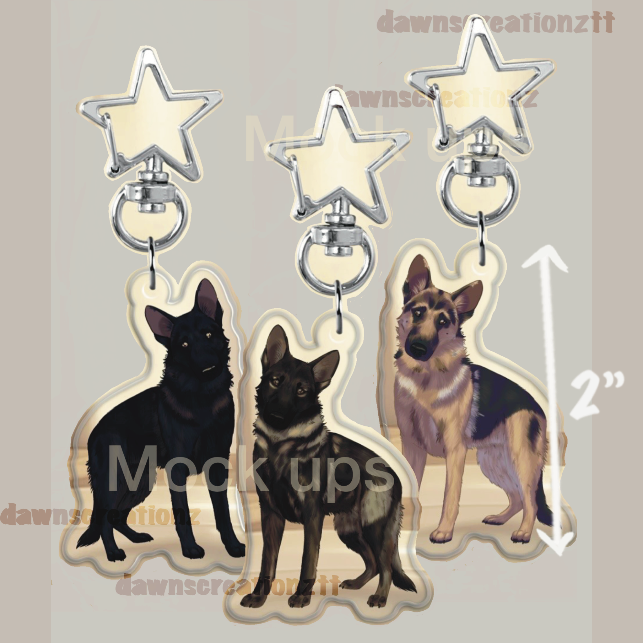 PREORDER German Shepherd Acrylic Keychain