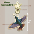 Mango Hummingbird Acrylic Keychain