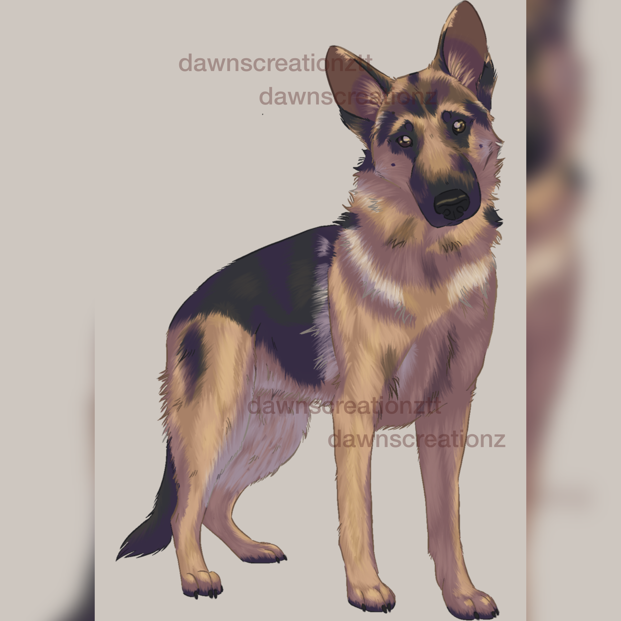 PREORDER German Shepherd Acrylic Keychain