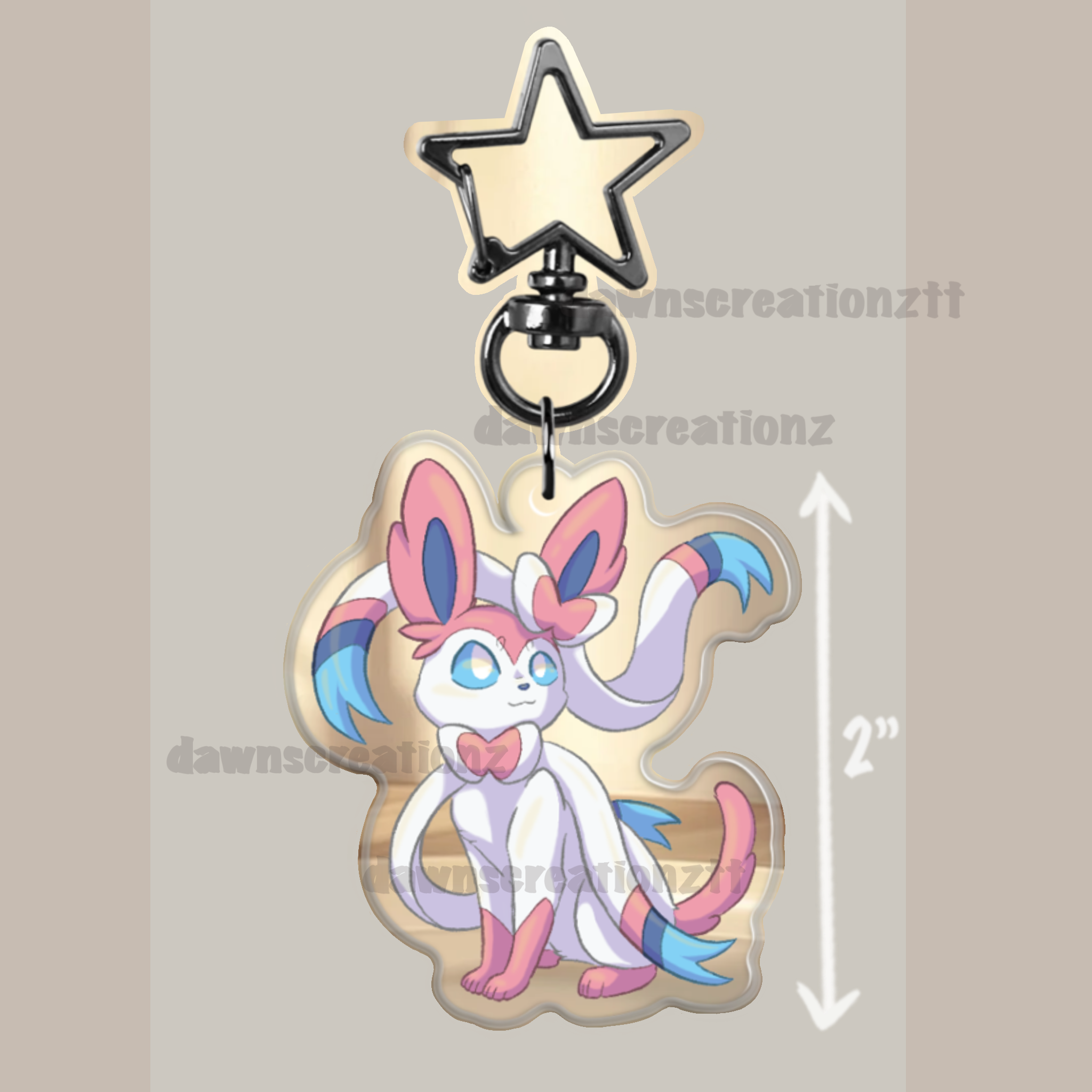 PREORDER Sylveon Acrylic Keychain