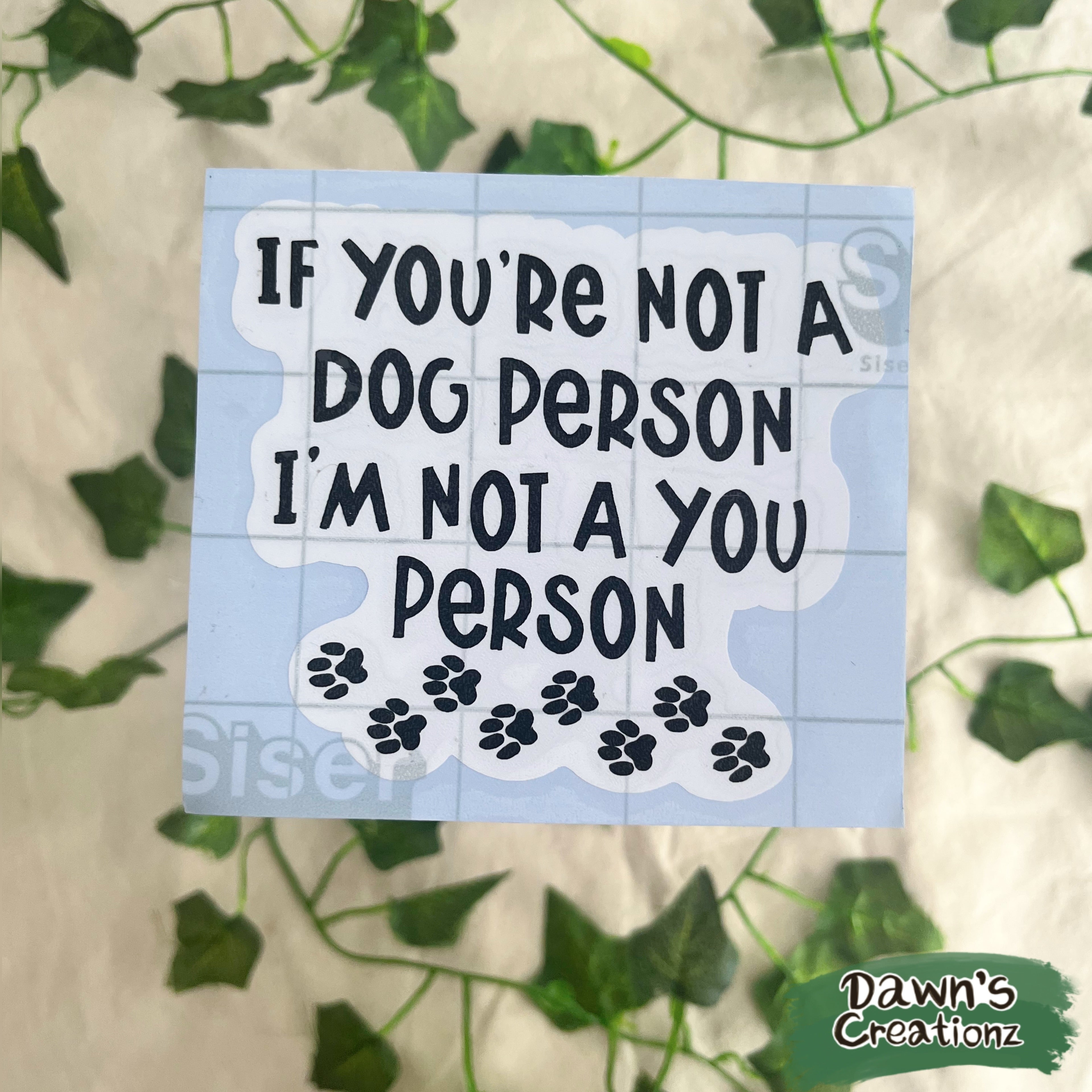 Dog Person Vinyl Car Stickers (Background)
