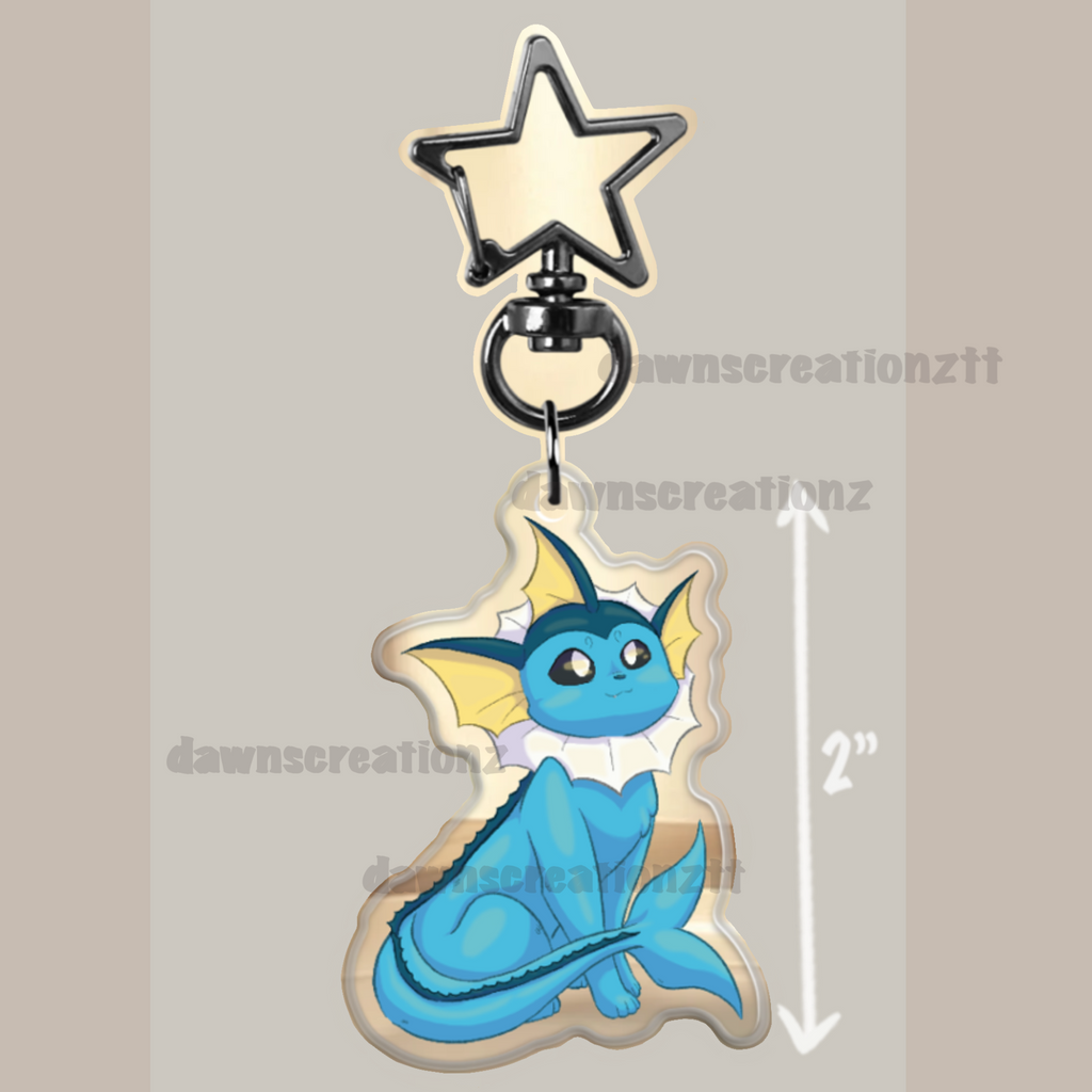 PREORDER Vaporeon Acrylic Keychain