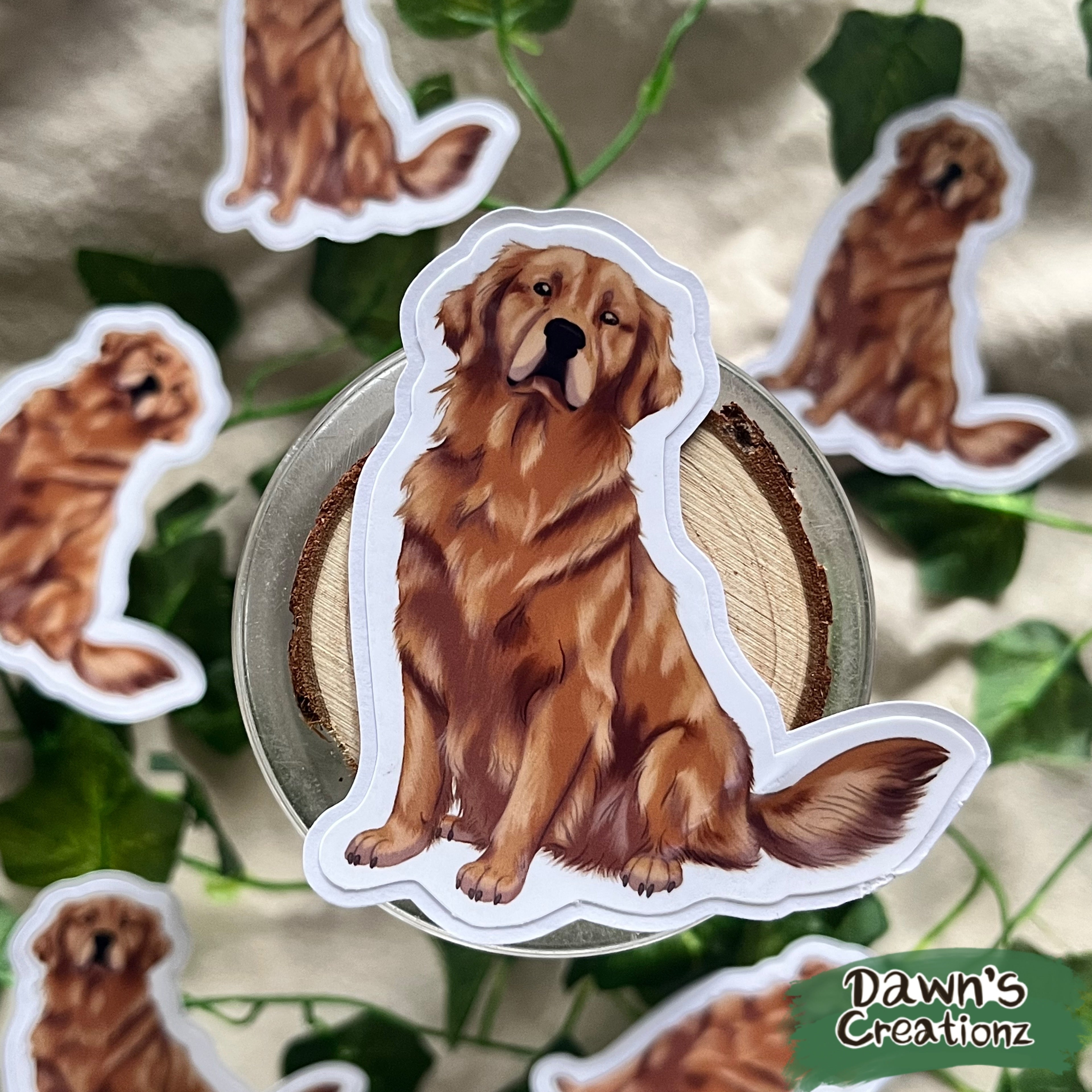 Golden Retriever Diecut Sticker