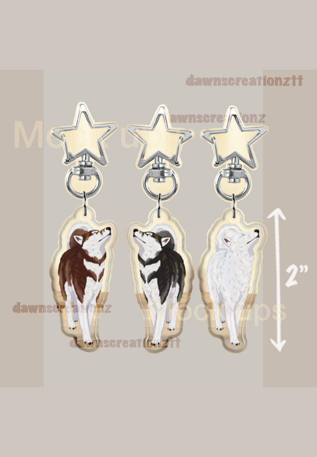 PREORDER Husky Acrylic Keychain
