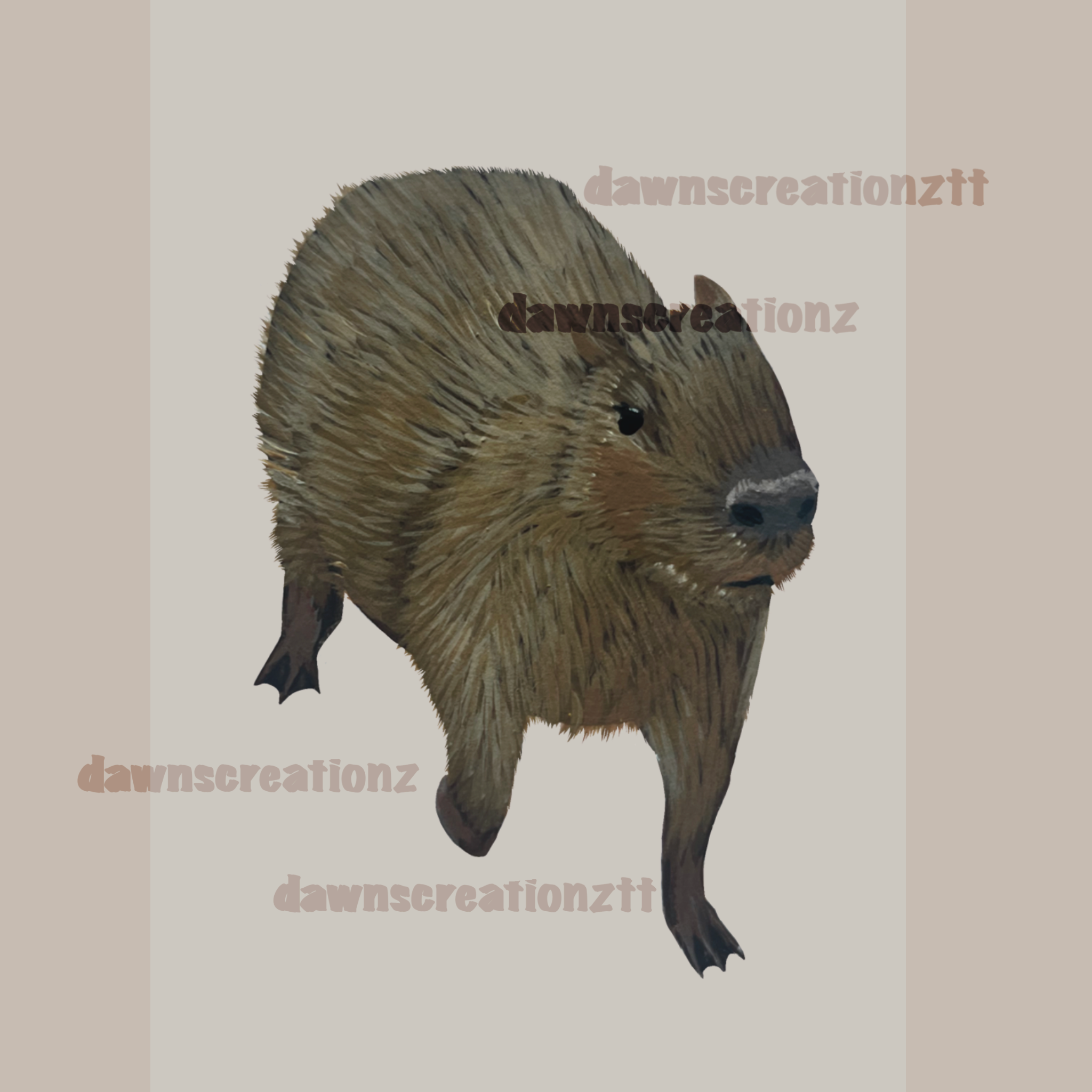 PREORDER Trini Furry Wildlife Acrylic Keychain