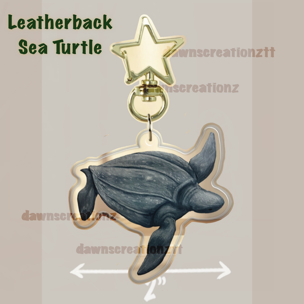 Leatherback Sea Turtle Acrylic Keychain