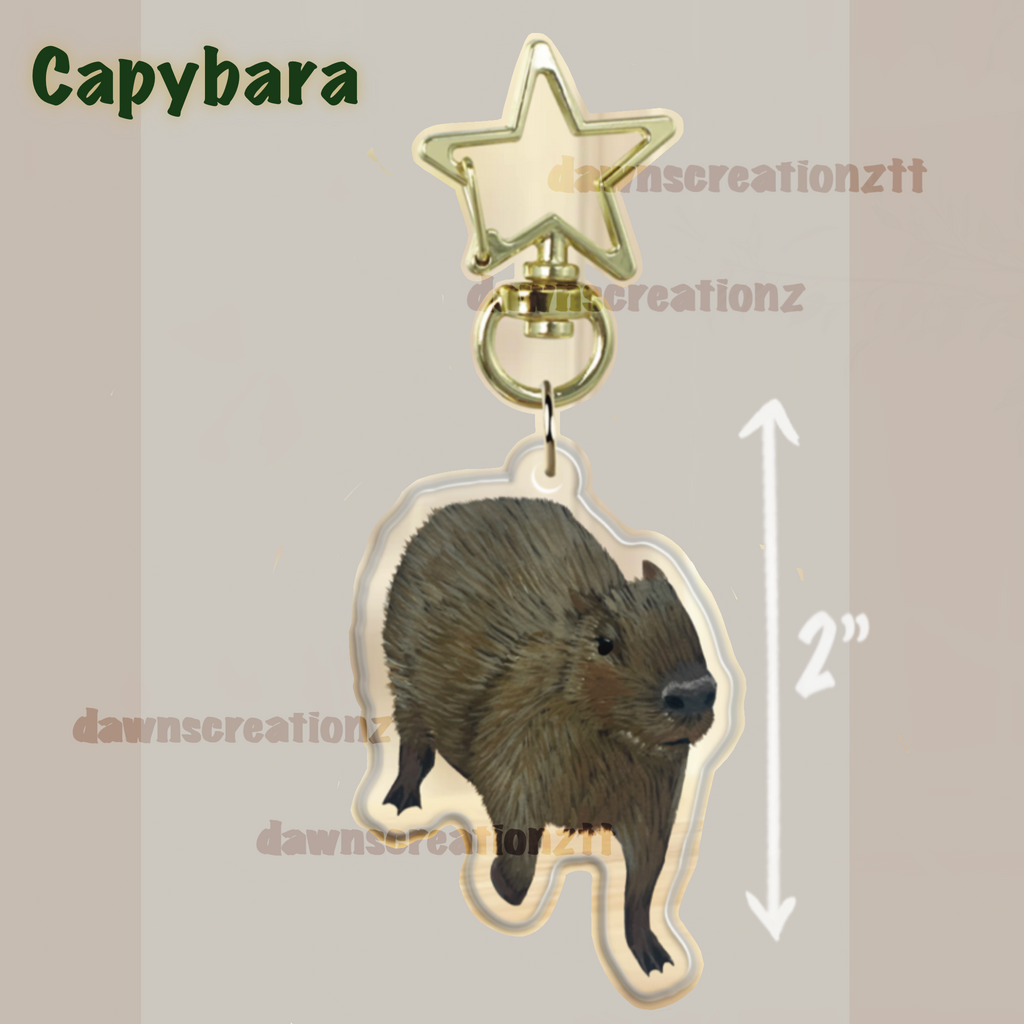 Capybara Acrylic Keychain
