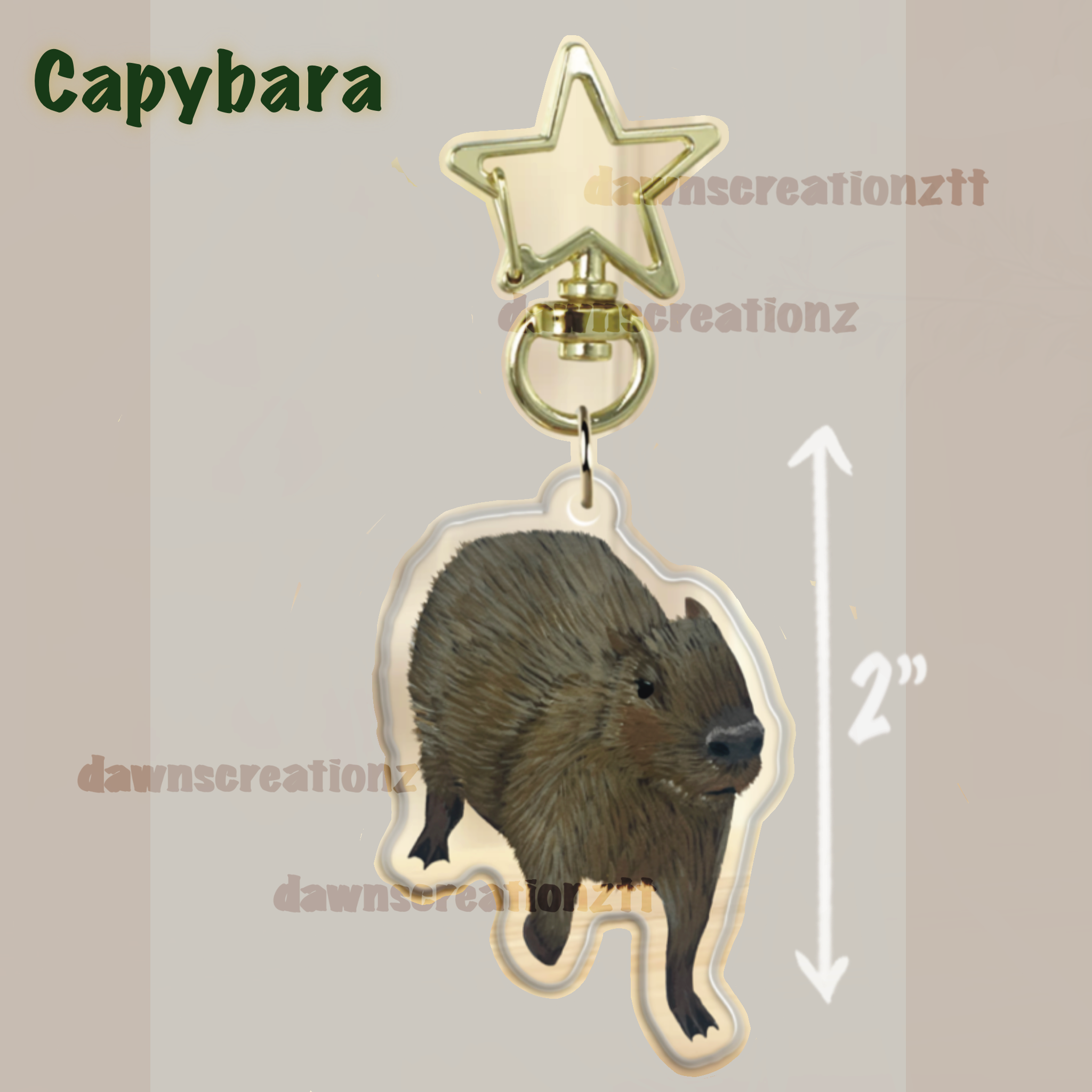 PREORDER Trini Furry Wildlife Acrylic Keychain
