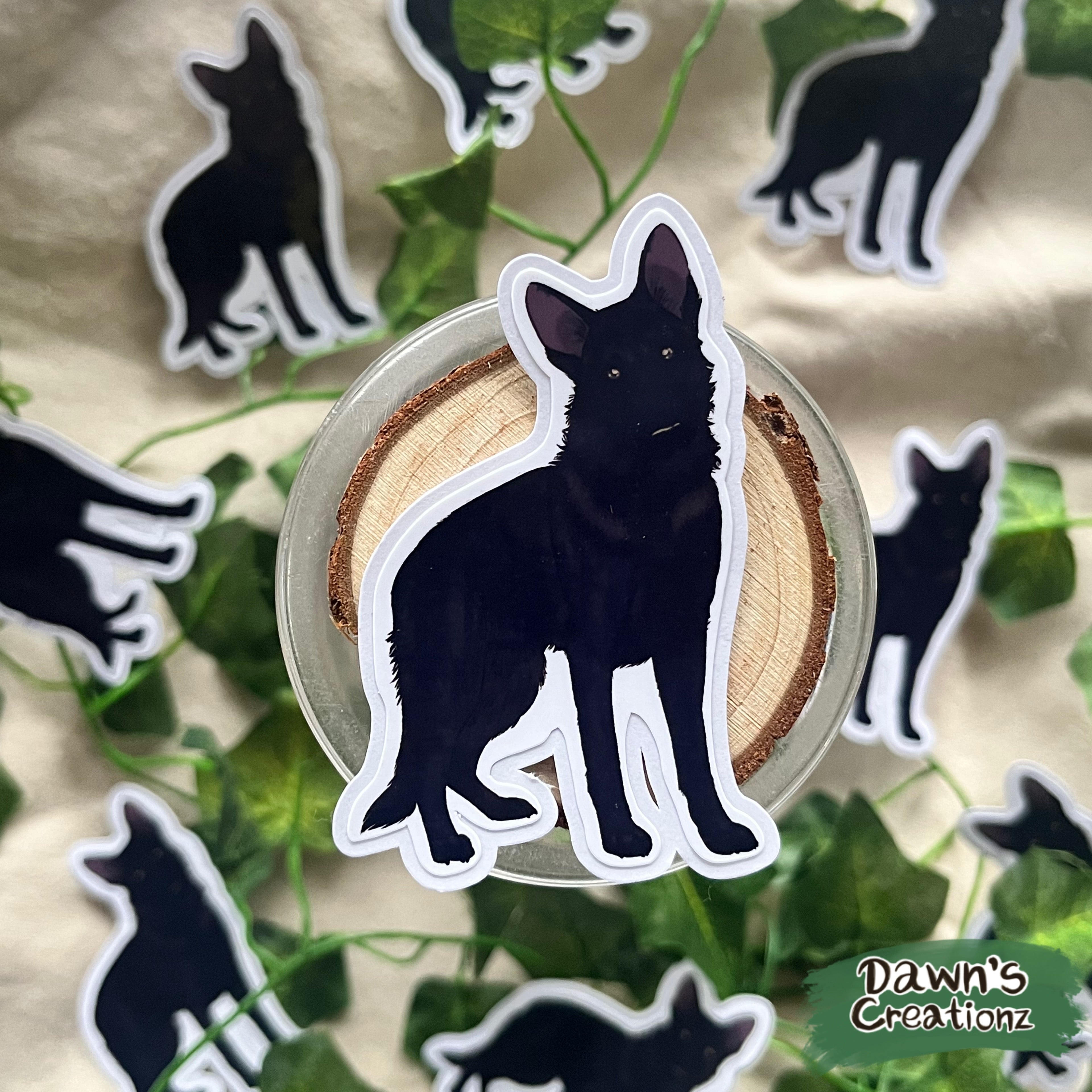 German Shepherd Diecut Sticker