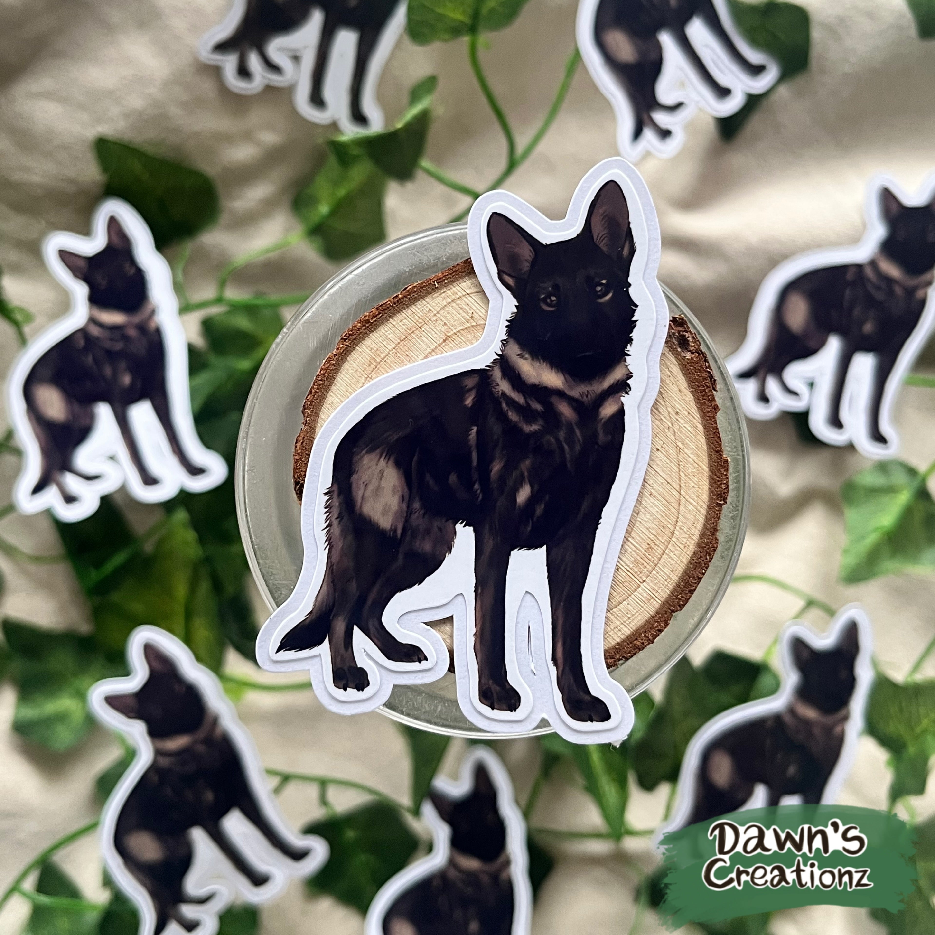 German Shepherd Diecut Sticker
