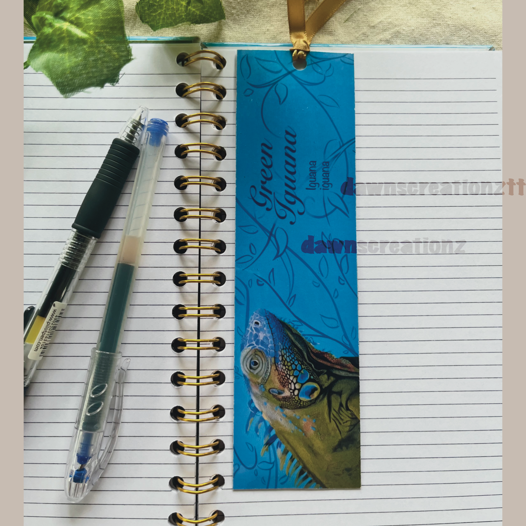Green Iguana Wildlife Bookmark