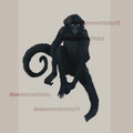 Spider Monkey Acrylic Keychain