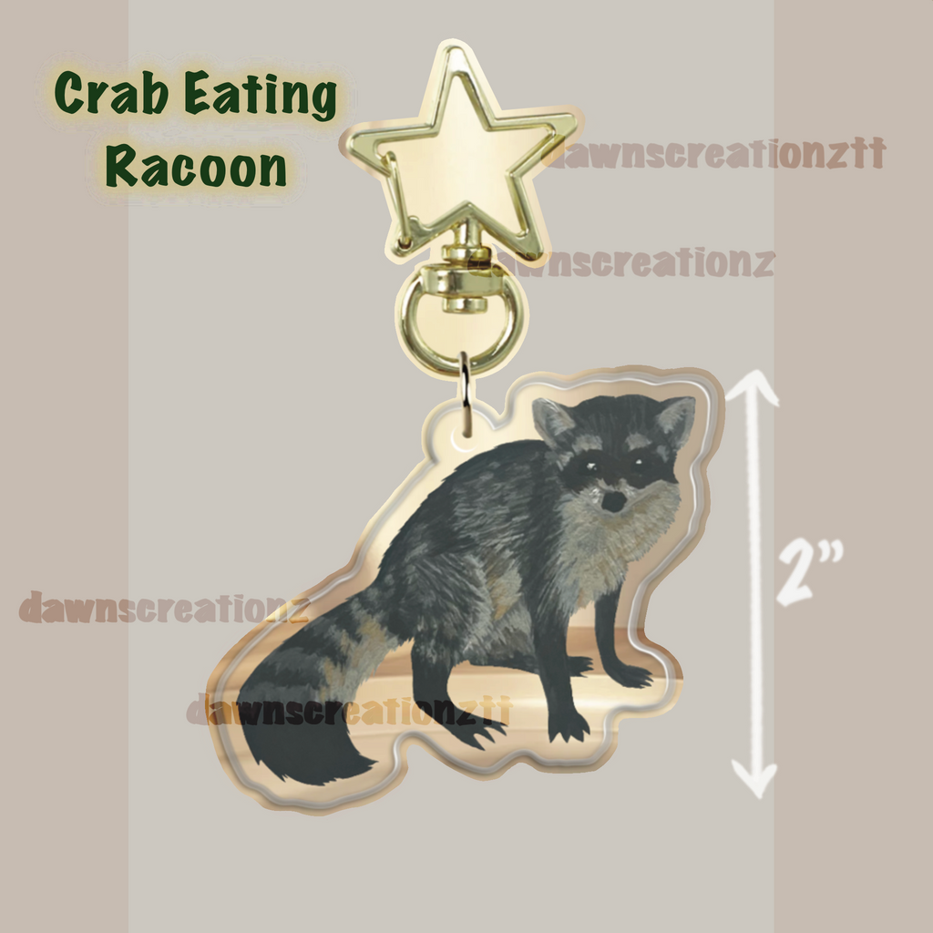 Crab-Eating Raccoon Acrylic Keychain