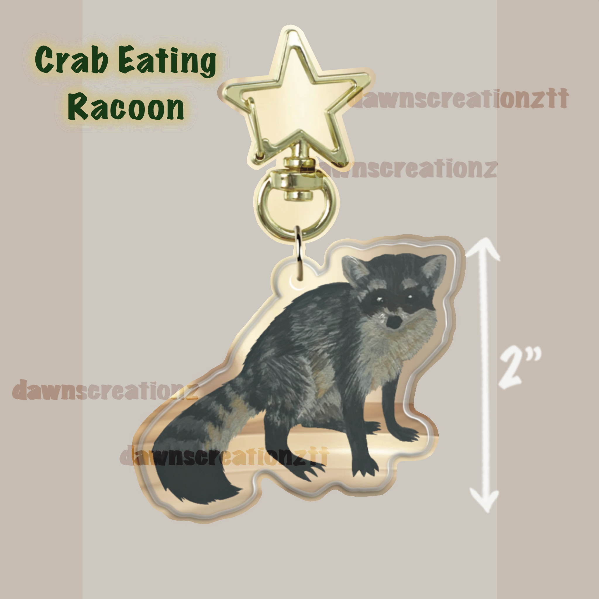 PREORDER Trini Furry Wildlife Acrylic Keychain