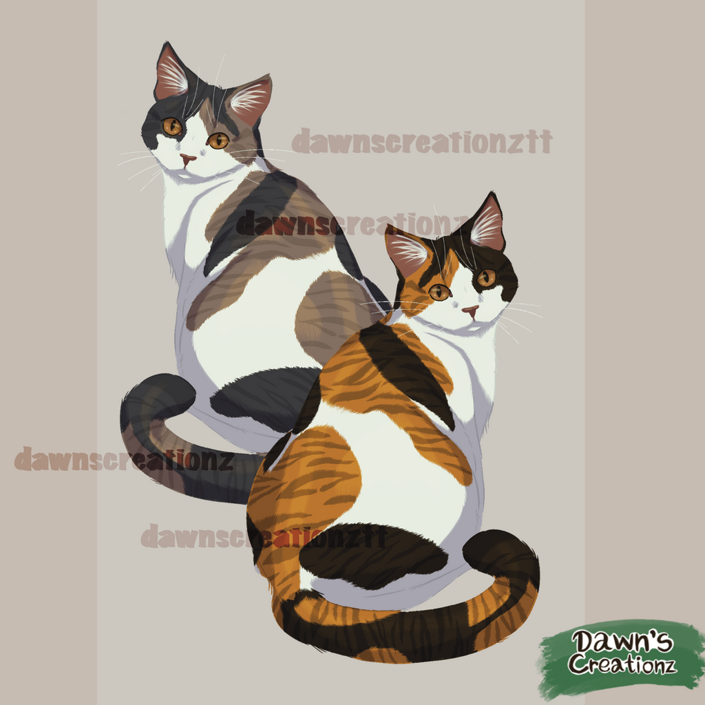 PREORDER Calico Kitty Acrylic Keychain