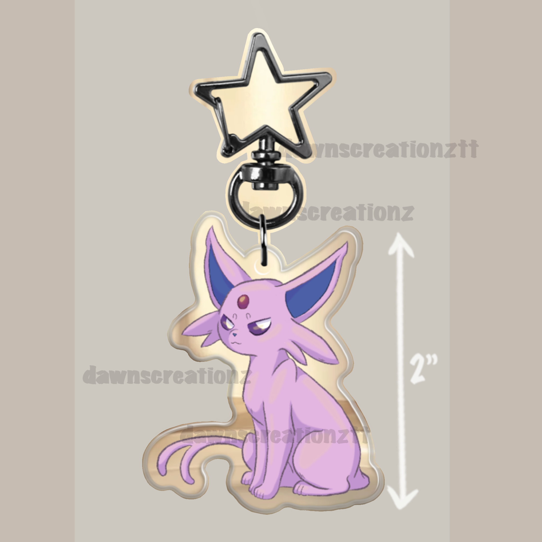PREORDER Espeon Acrylic Keychain