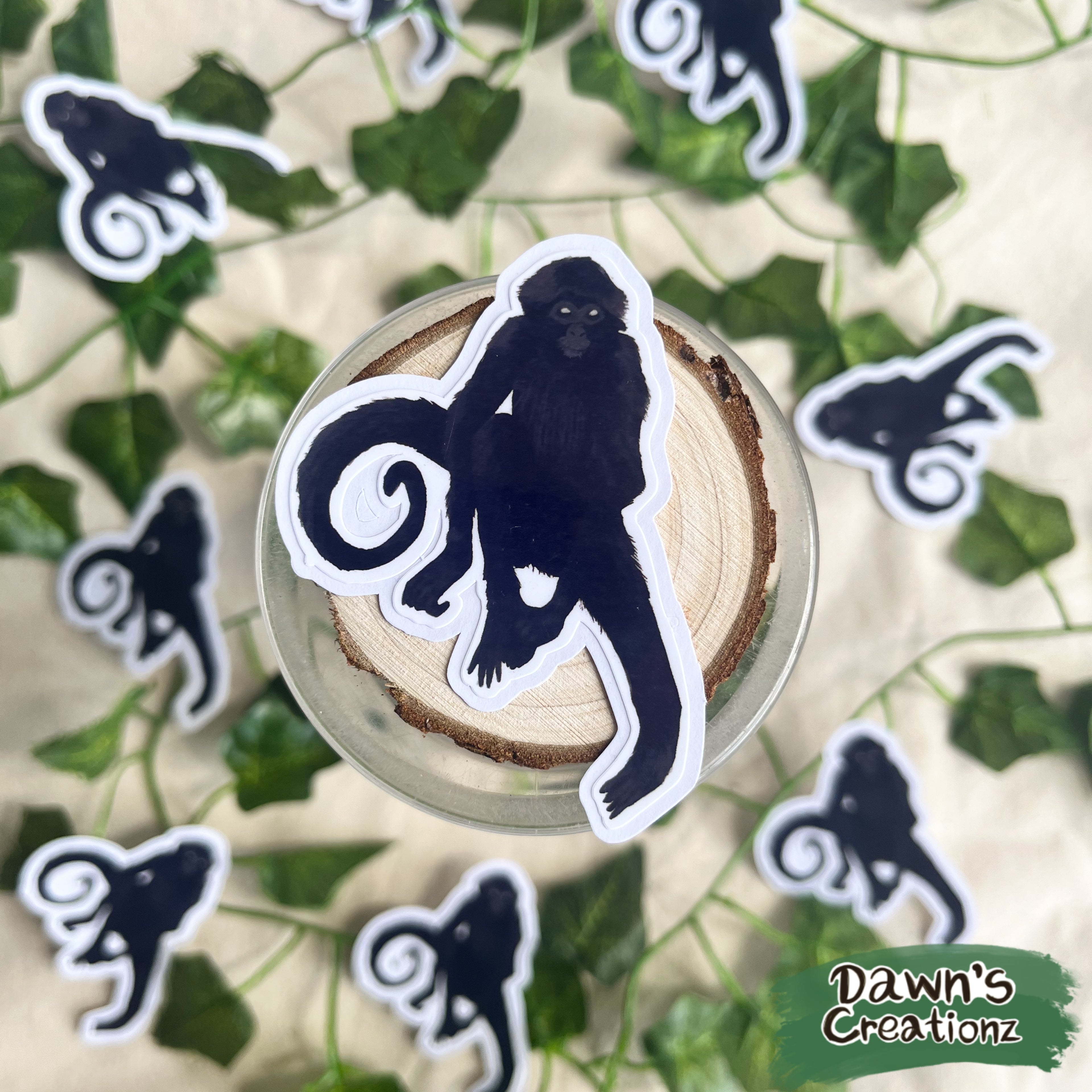 Spider Monkey Die-cut Stickers