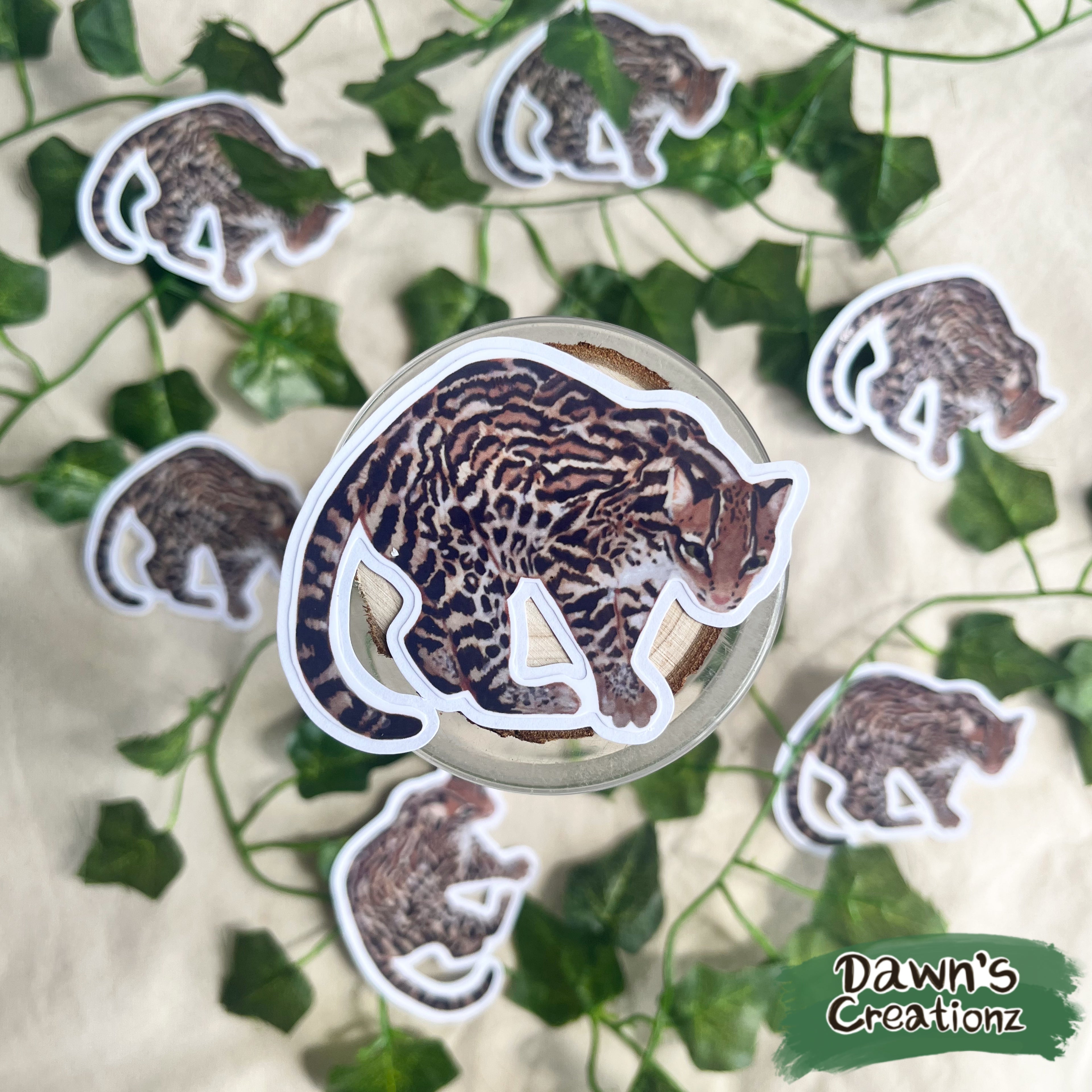Ocelot Die-cut Stickers