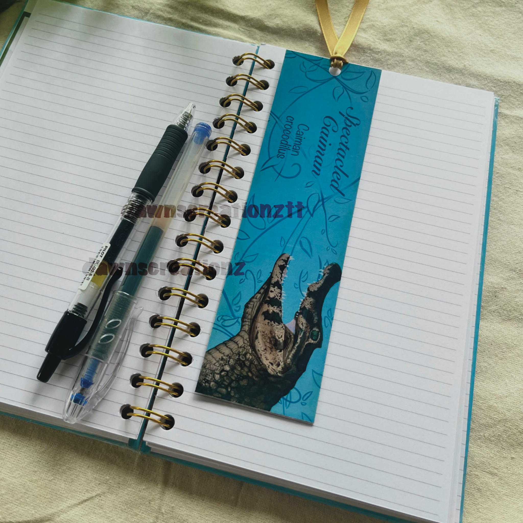 Spectacled Caiman Wildlife Bookmark