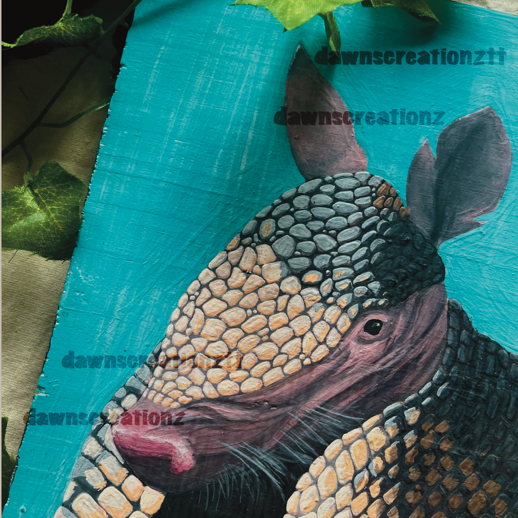 9 Banded Armadillo Original Painting