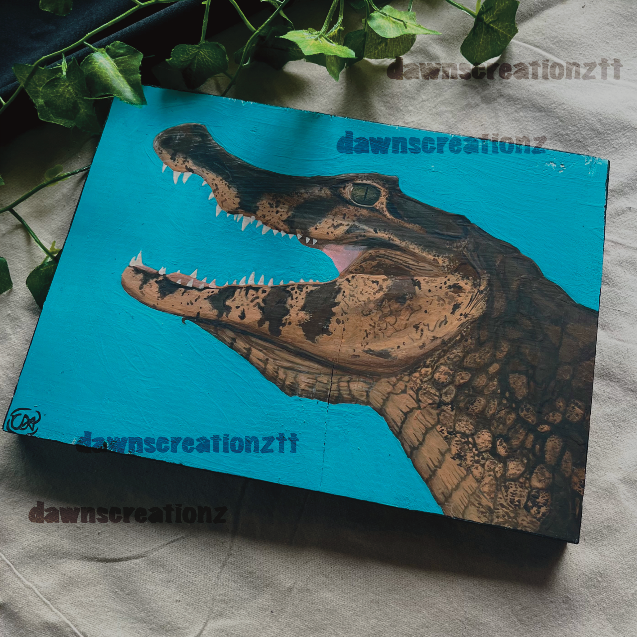 Spectacled Caiman Original Painting