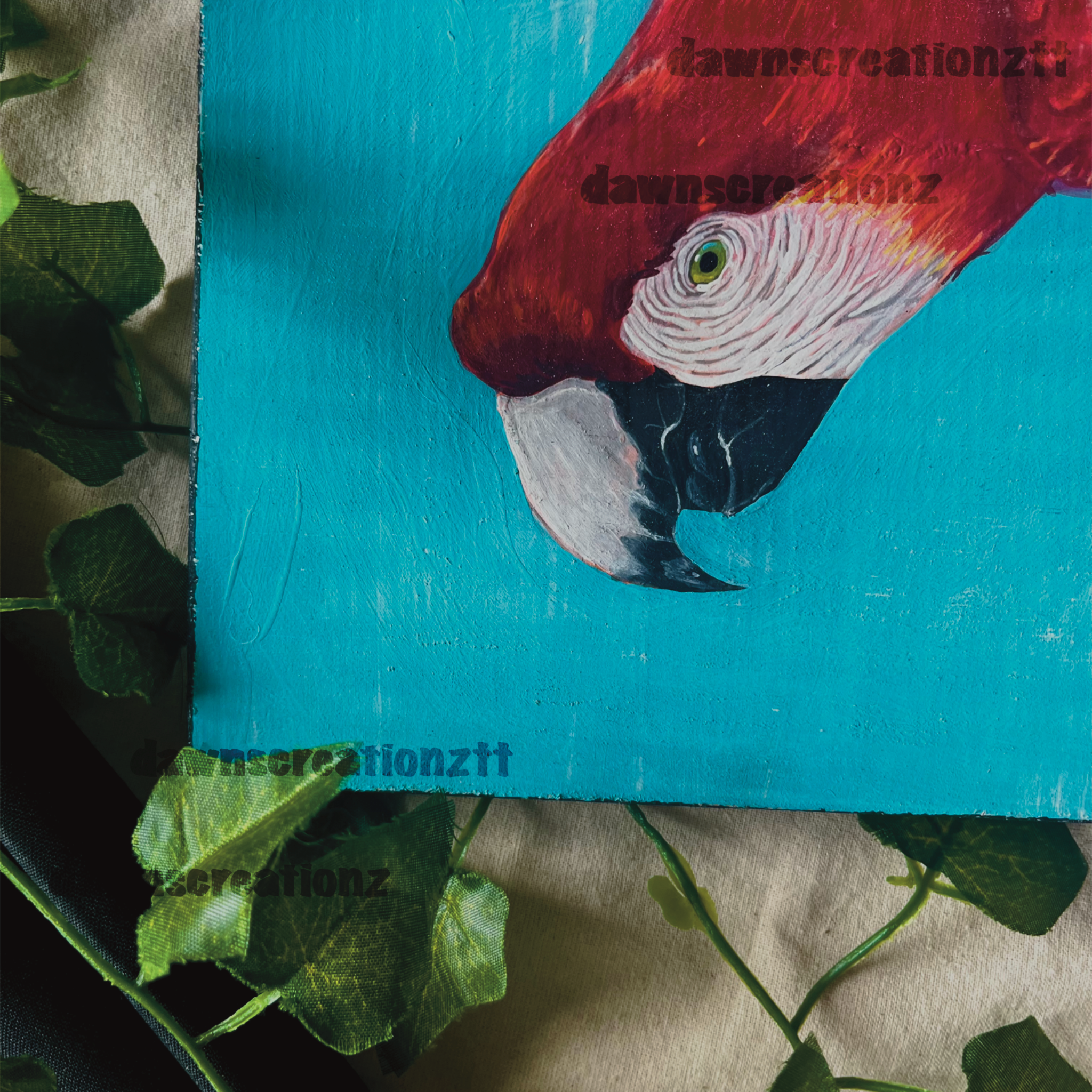 Red Macaw Original Painting
