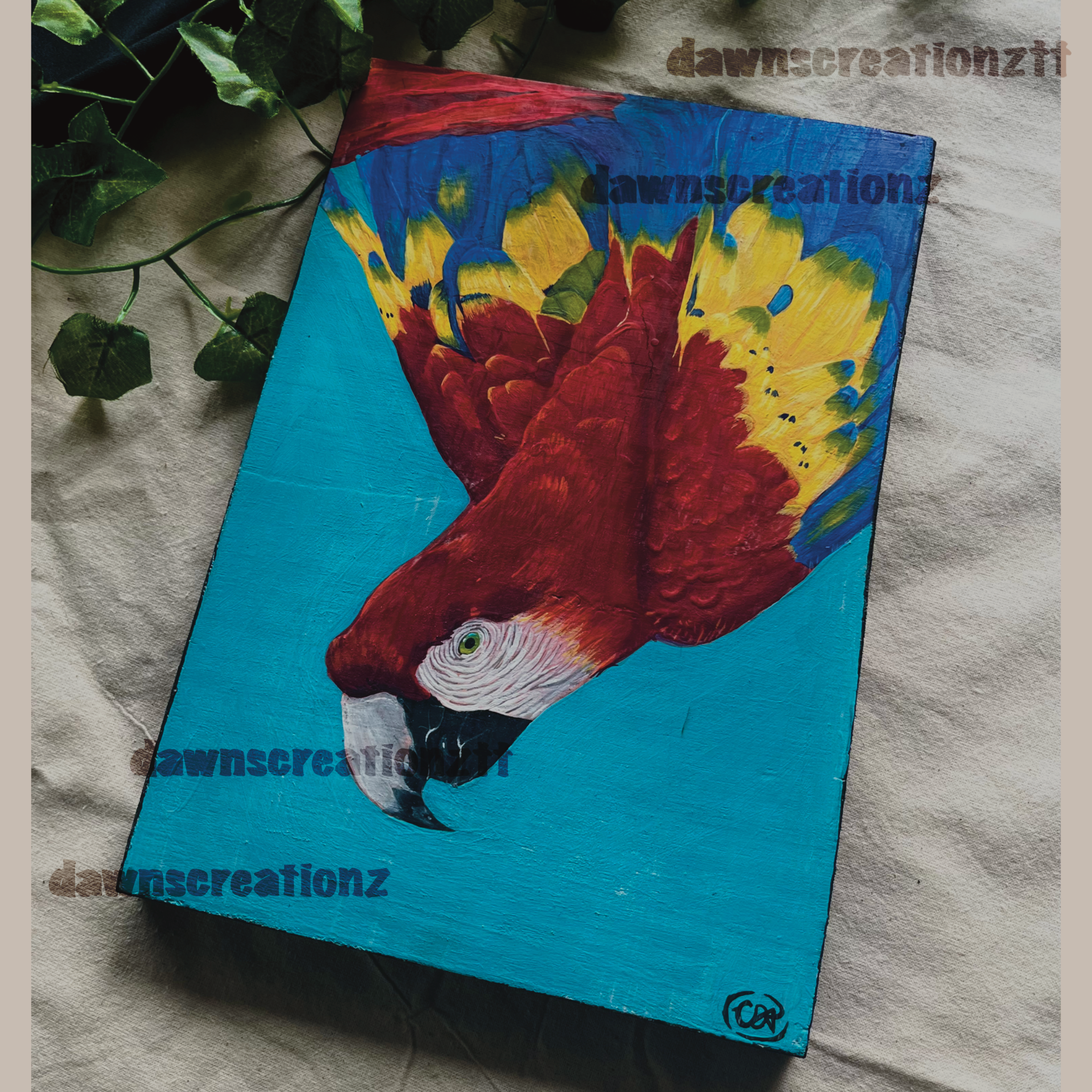 Red Macaw Original Painting