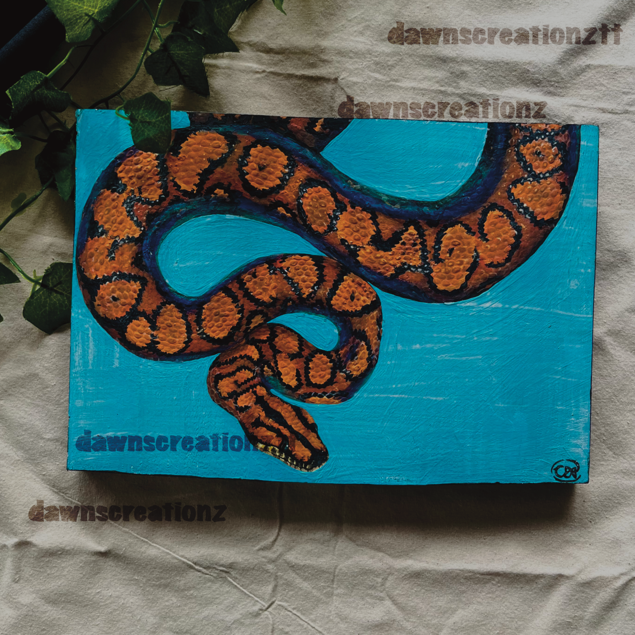 Rainbow Boa Original Painting