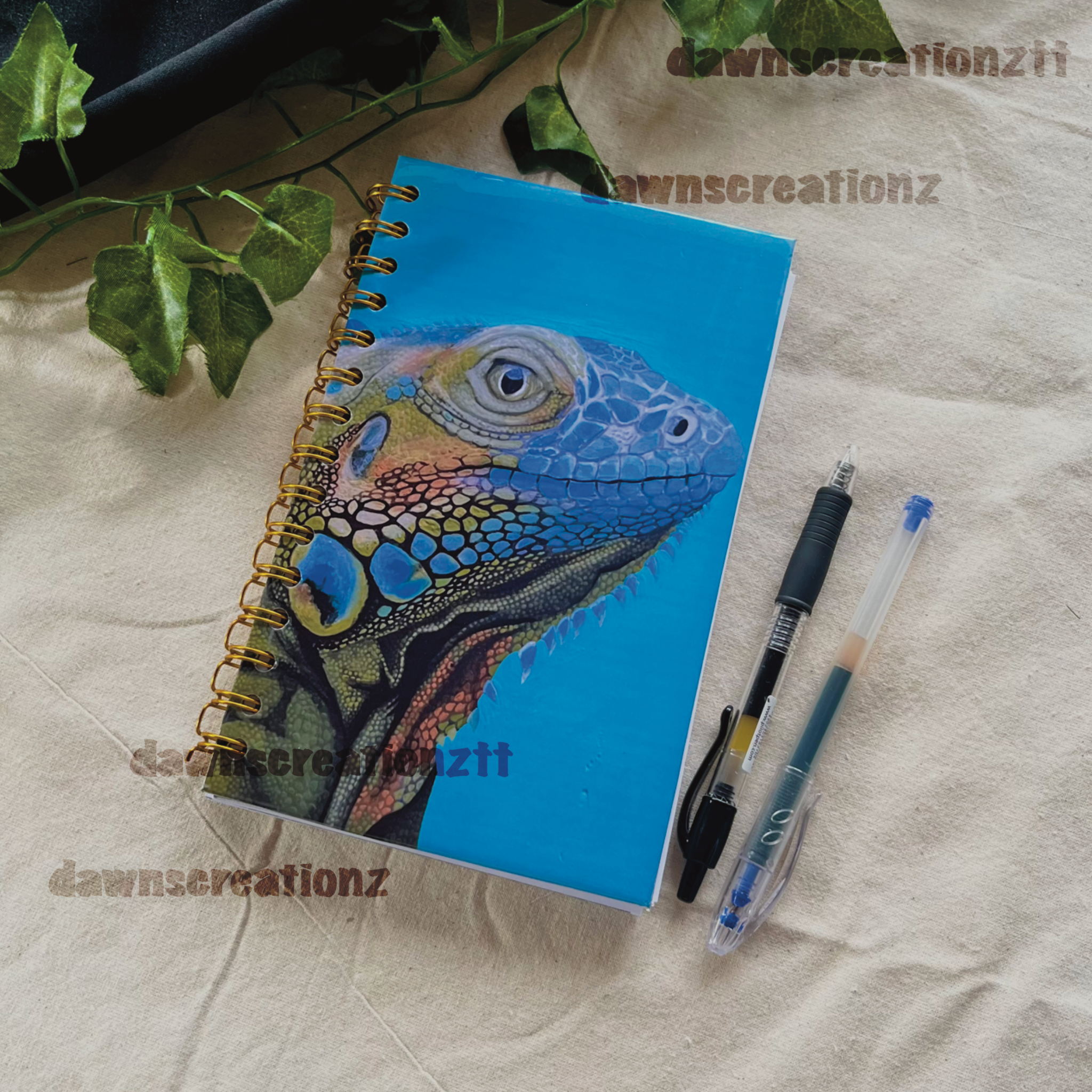 Green Iguana Portrait Journal