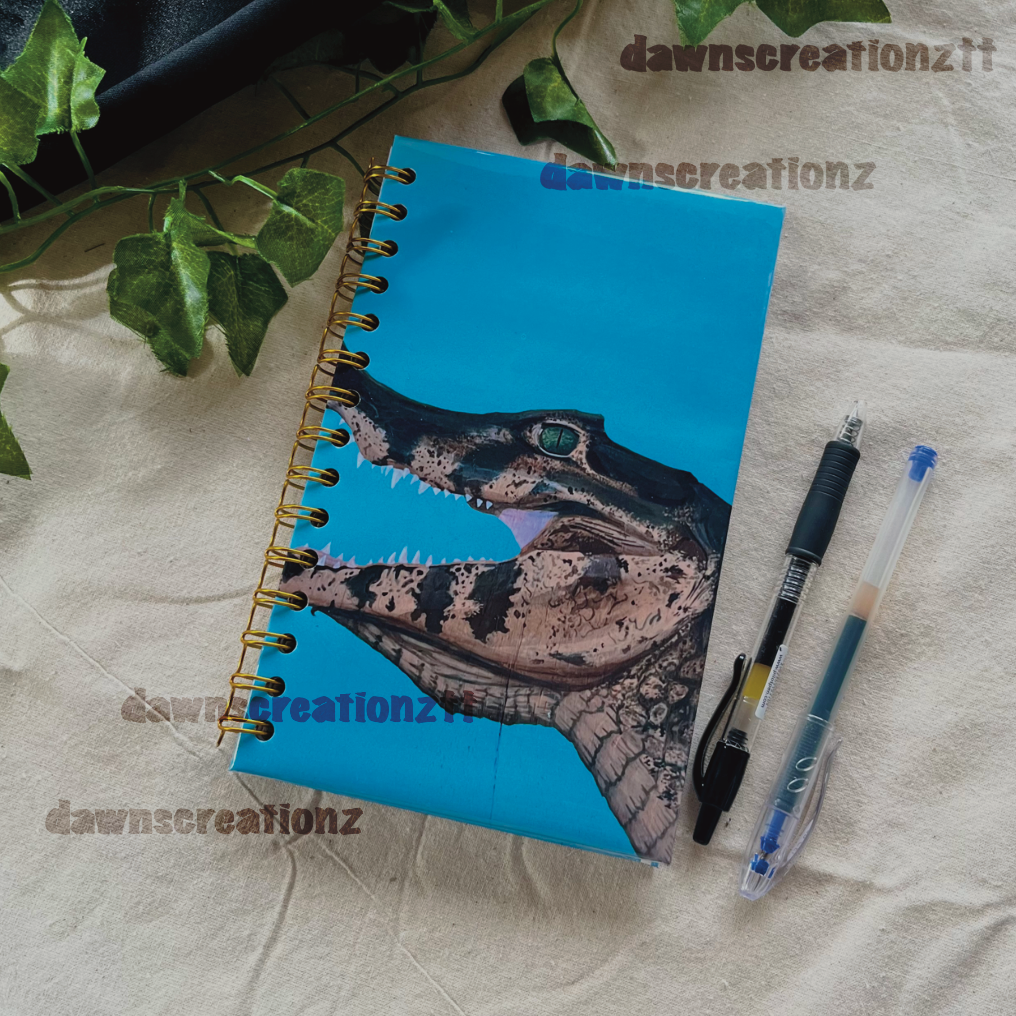 Spectacled Caiman Portrait Journal