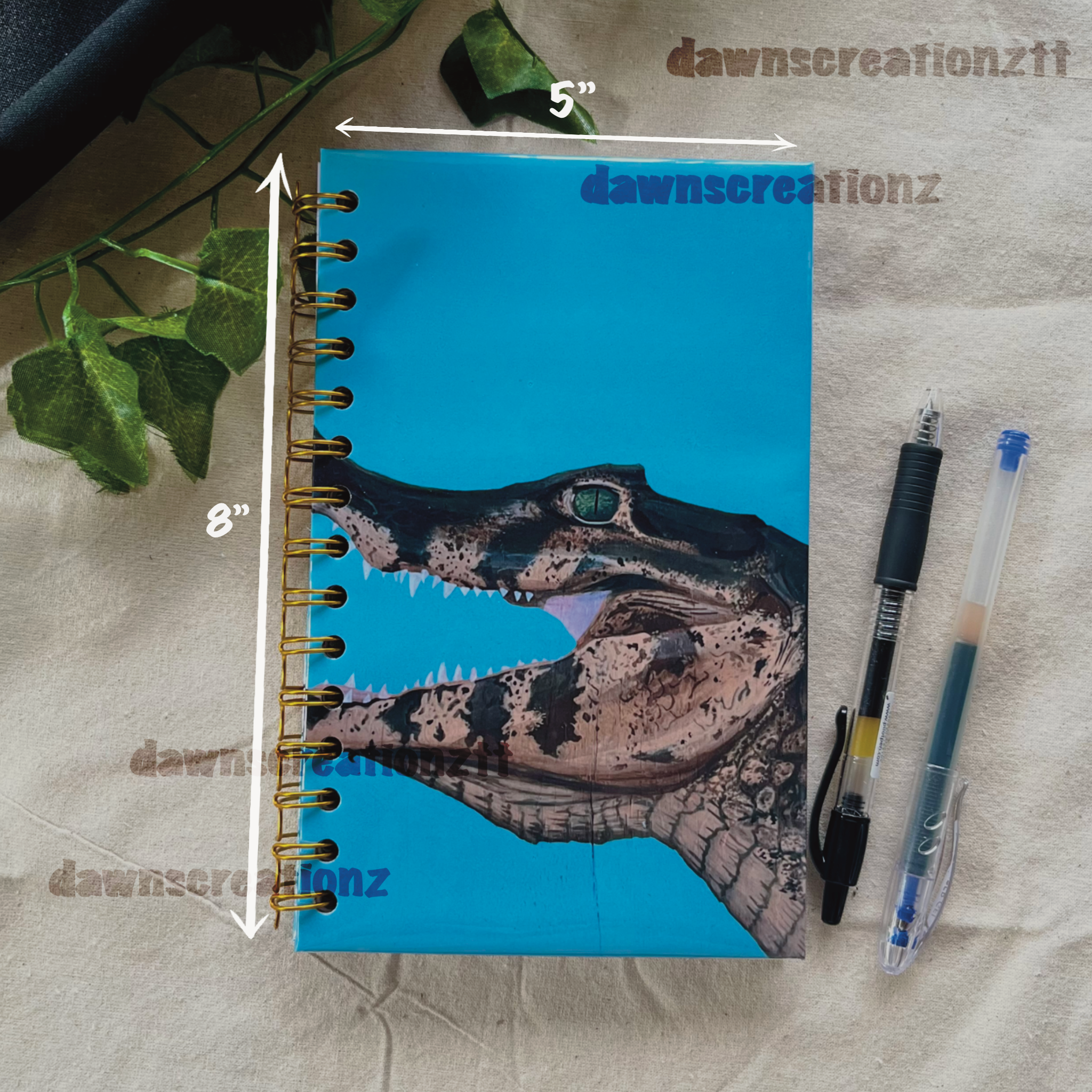 Spectacled Caiman Portrait Journal