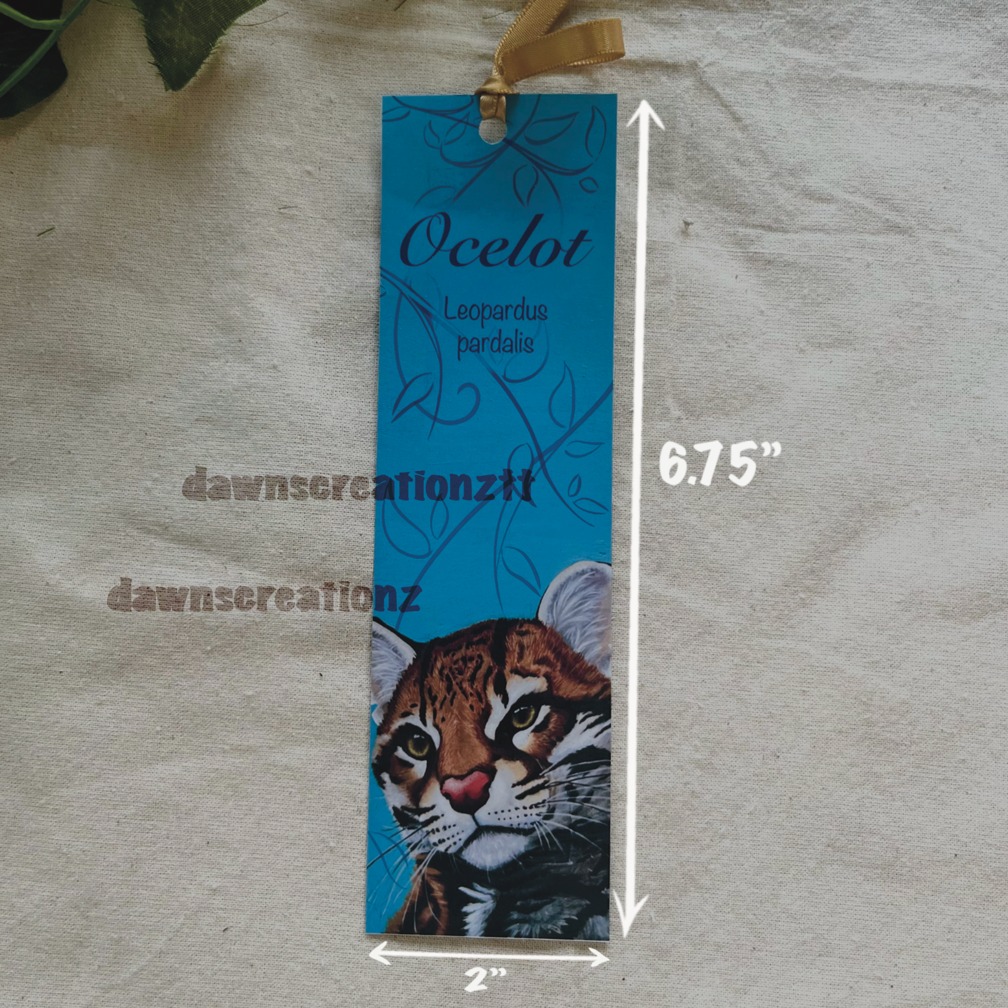 Ocelot Wildlife Bookmark
