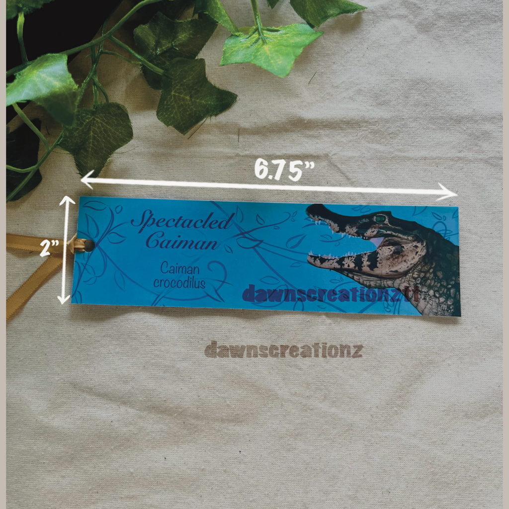Spectacled Caiman Wildlife Bookmark